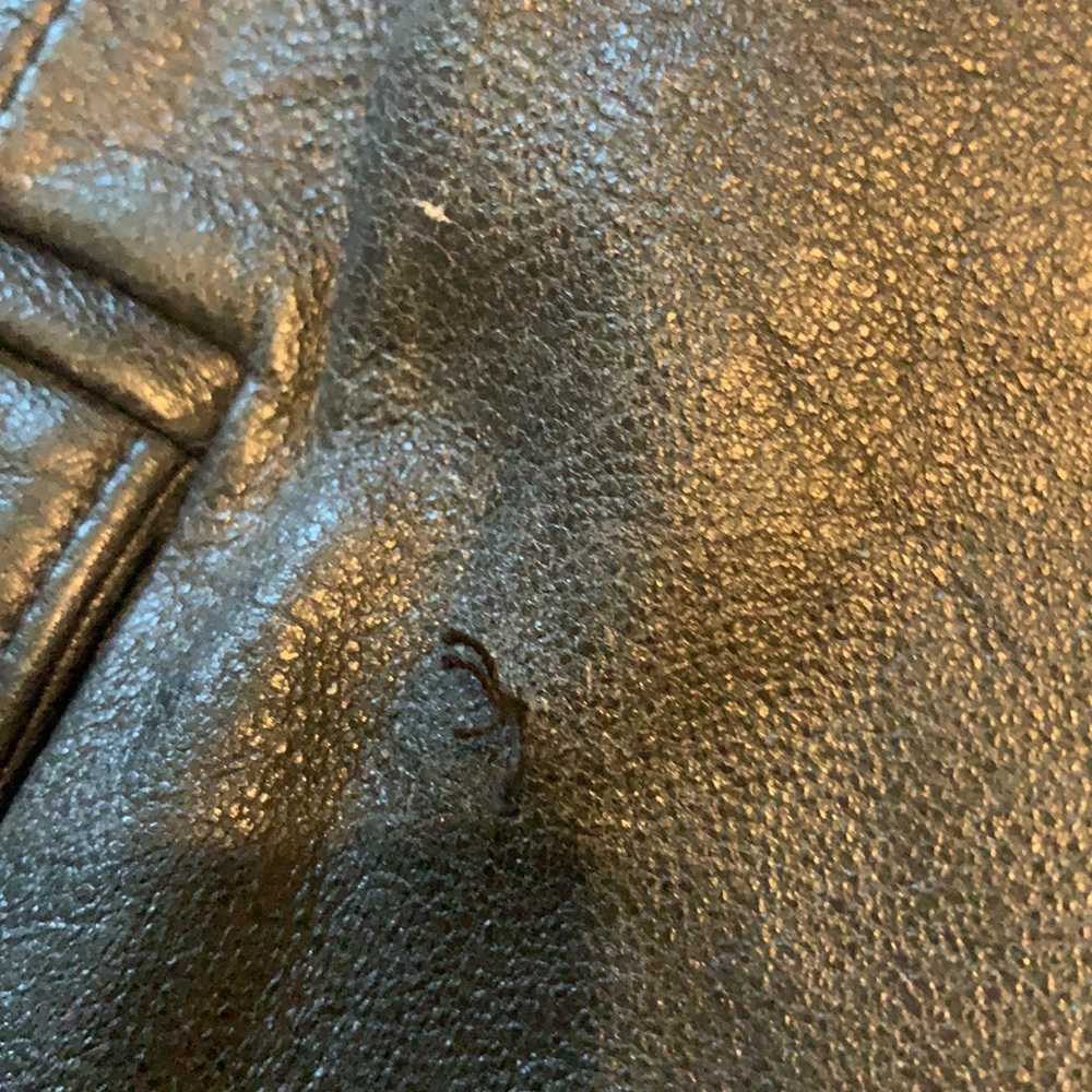 Inc Black Leather Lined Double Button Small Petit… - image 8